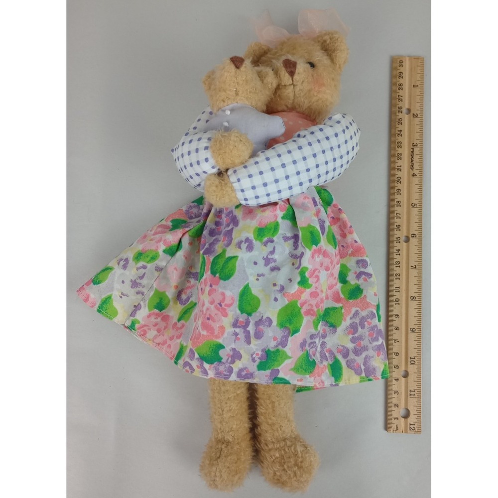 VTG Hallmark Hyacinth and Cuddlesworth Mama and Baby Teddy Bear Plush Set - Picture 2 of 6
